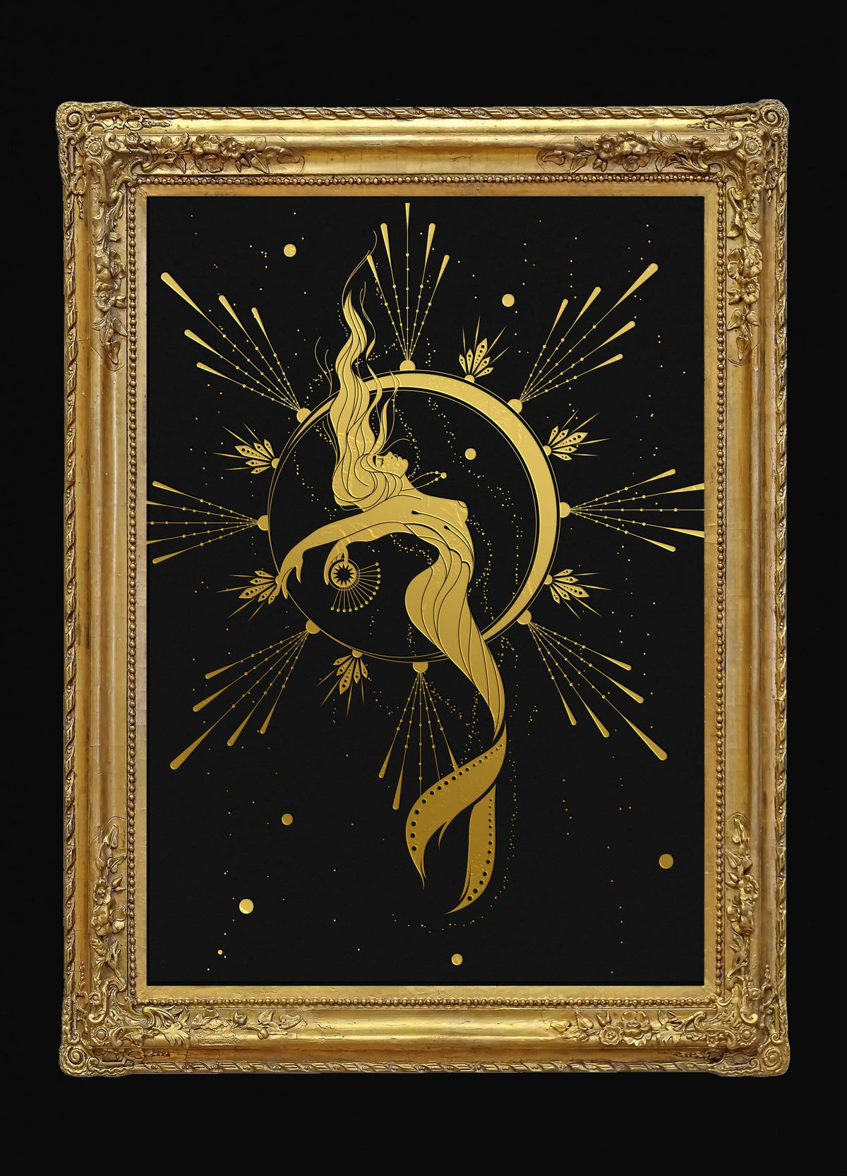 Mermaid under the moonlight