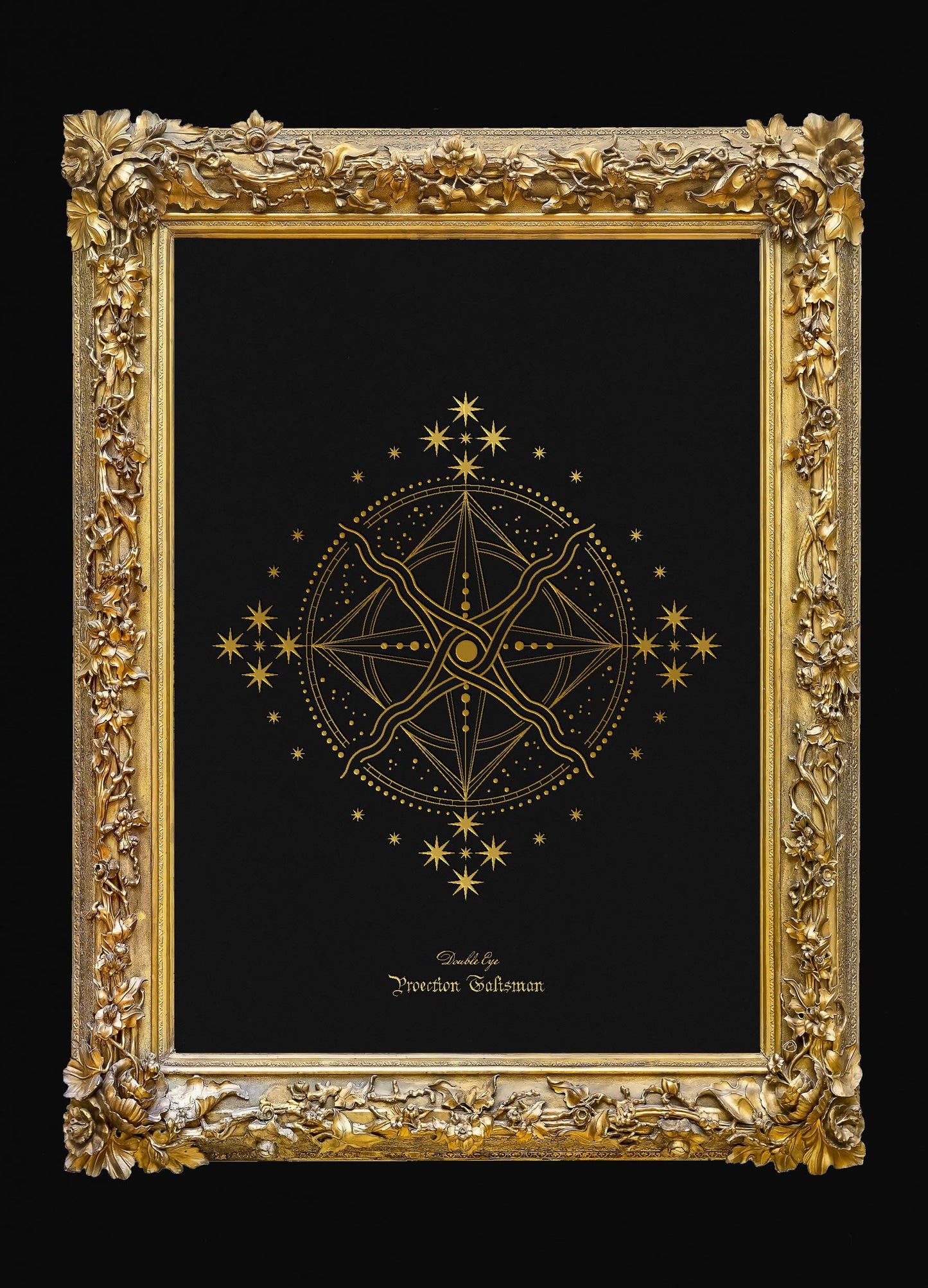 Double Eye Protection Talisman i guldram