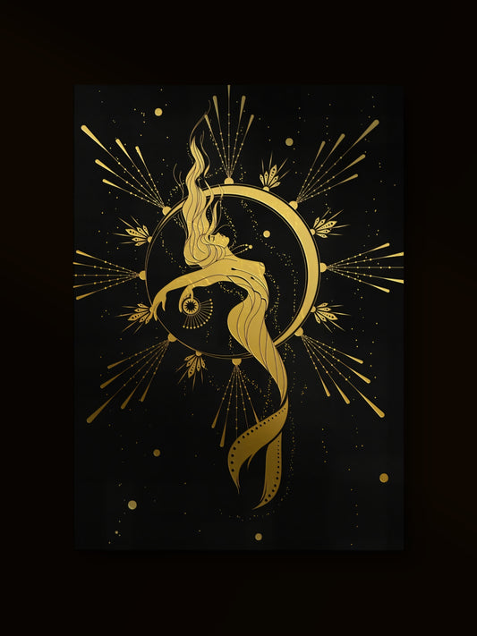 Mermaid under the moonlight